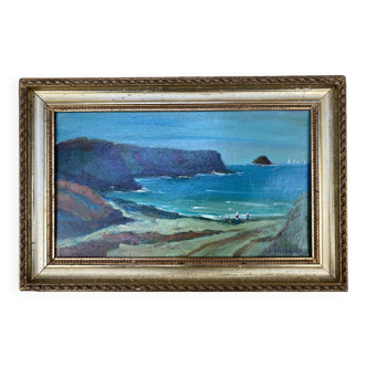 Marine painting Désiré-Lucas early twentieth oil on canvas