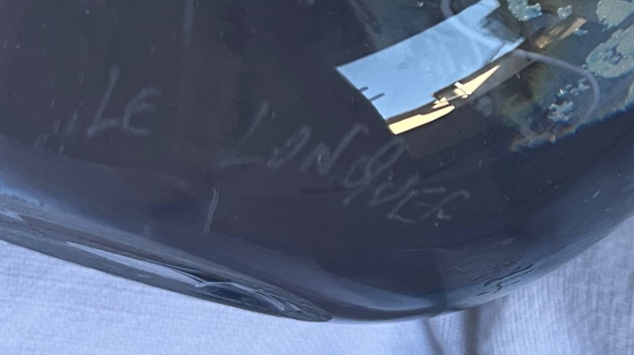 Glass paste vase signed François Le Lonquer (1945-1991) dated 1984