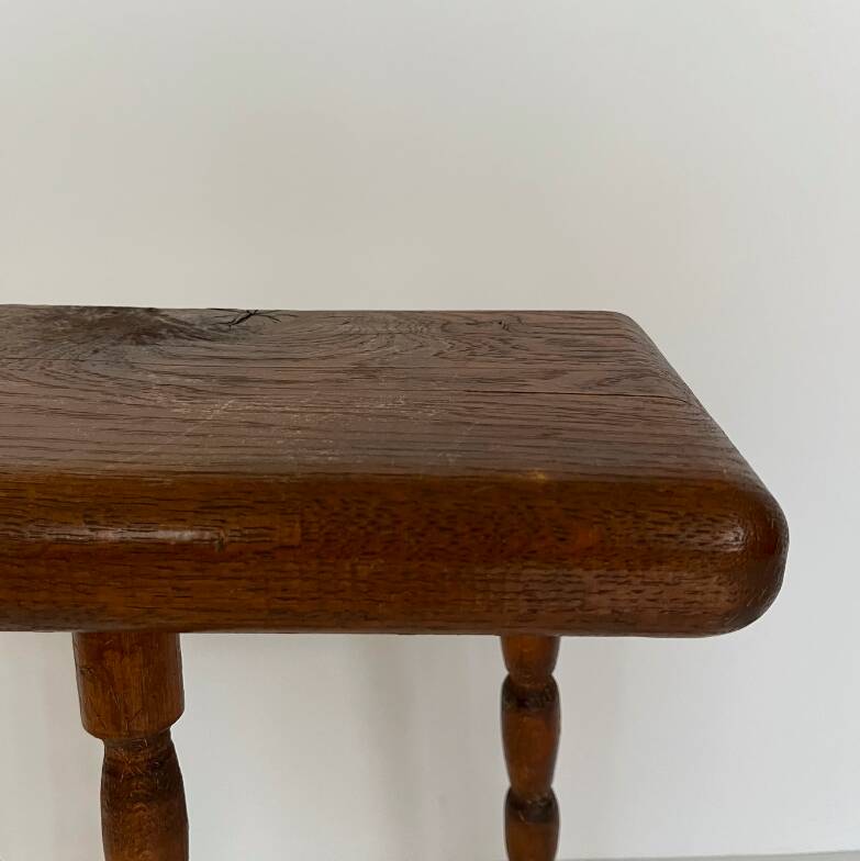 Solid wood tripod stool