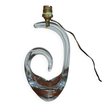 Antique lamp base in crystal by Schneider France