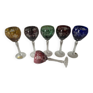 Lot de 6 verres en cristal