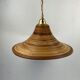 Pencil split reed rattan bamboo and brass pendant Lamp, 1970s