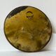 Round mirrors strapping in vintage gilded brass