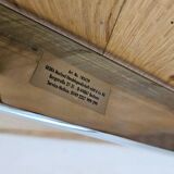 Midcentury Design Cantilevered Glass & Chrome Side Coffee Table, 1980s