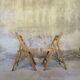 Pair of vintage folding wooden chairs