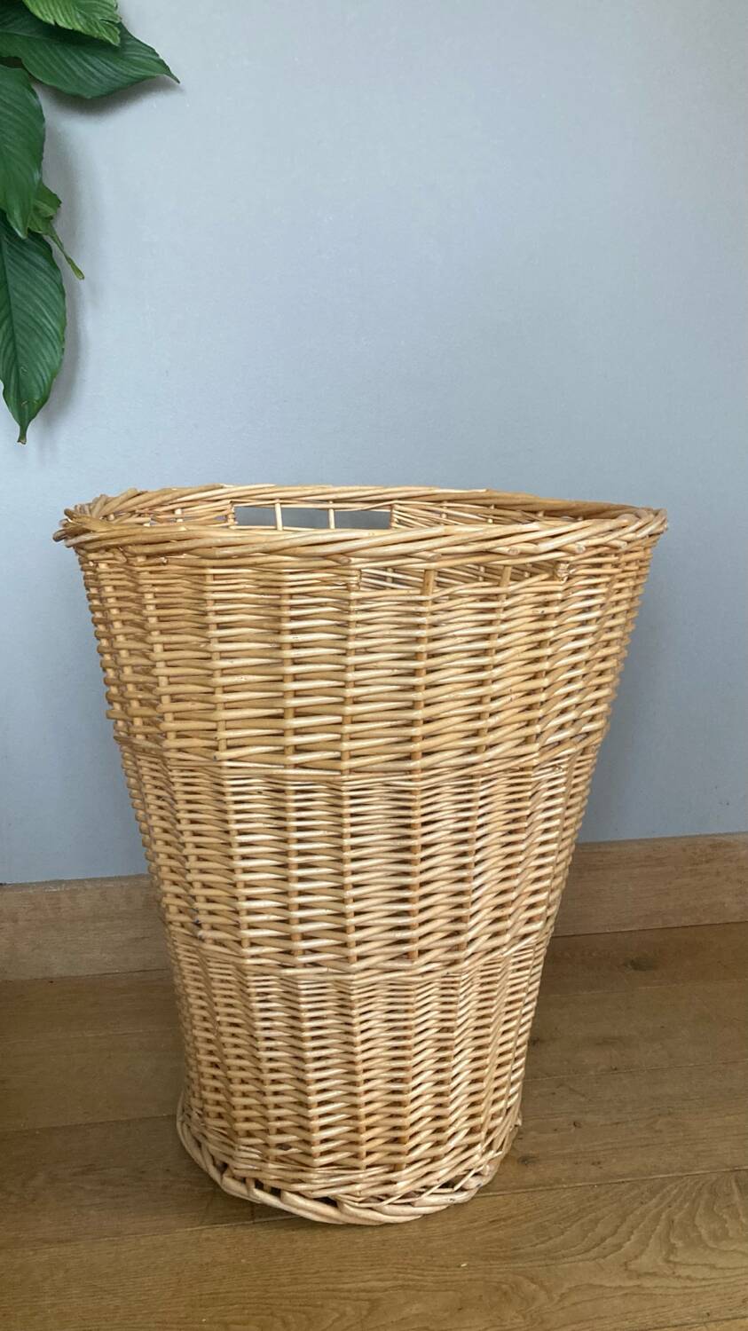 Large Wicker Laundry Basket 1980s/90s