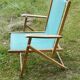 Vintage folding armchair 1960 - Canvas garden chair