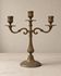 Three-light candelabrum in brass — France, 20th century