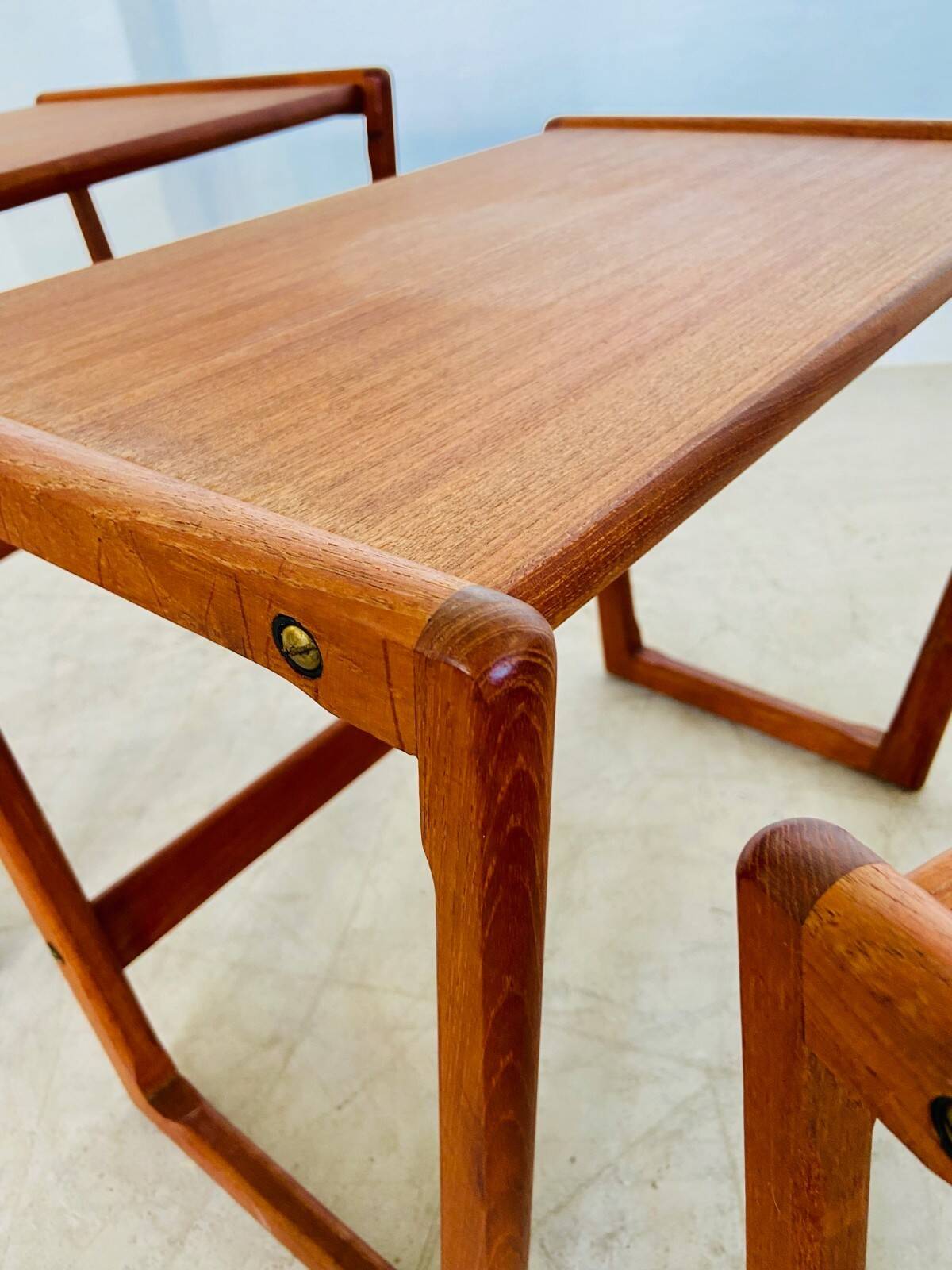 Vintage Danish mid-century retro Kai Kristiansen nesting tables 1960s