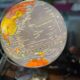 Illuminated world map
