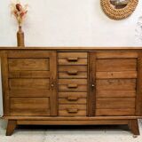 Buffet Sideboard René Gabriel patina 40 50 Vintage Compass Foot
