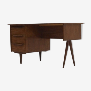 Bureau asymétrique en teak danois design 1960's