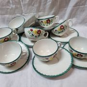 8 tasses à café Lunéville de 1940/50