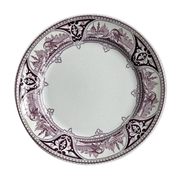 Antique English decorative porcelain plate "Poonah" by Brown-Westhead,