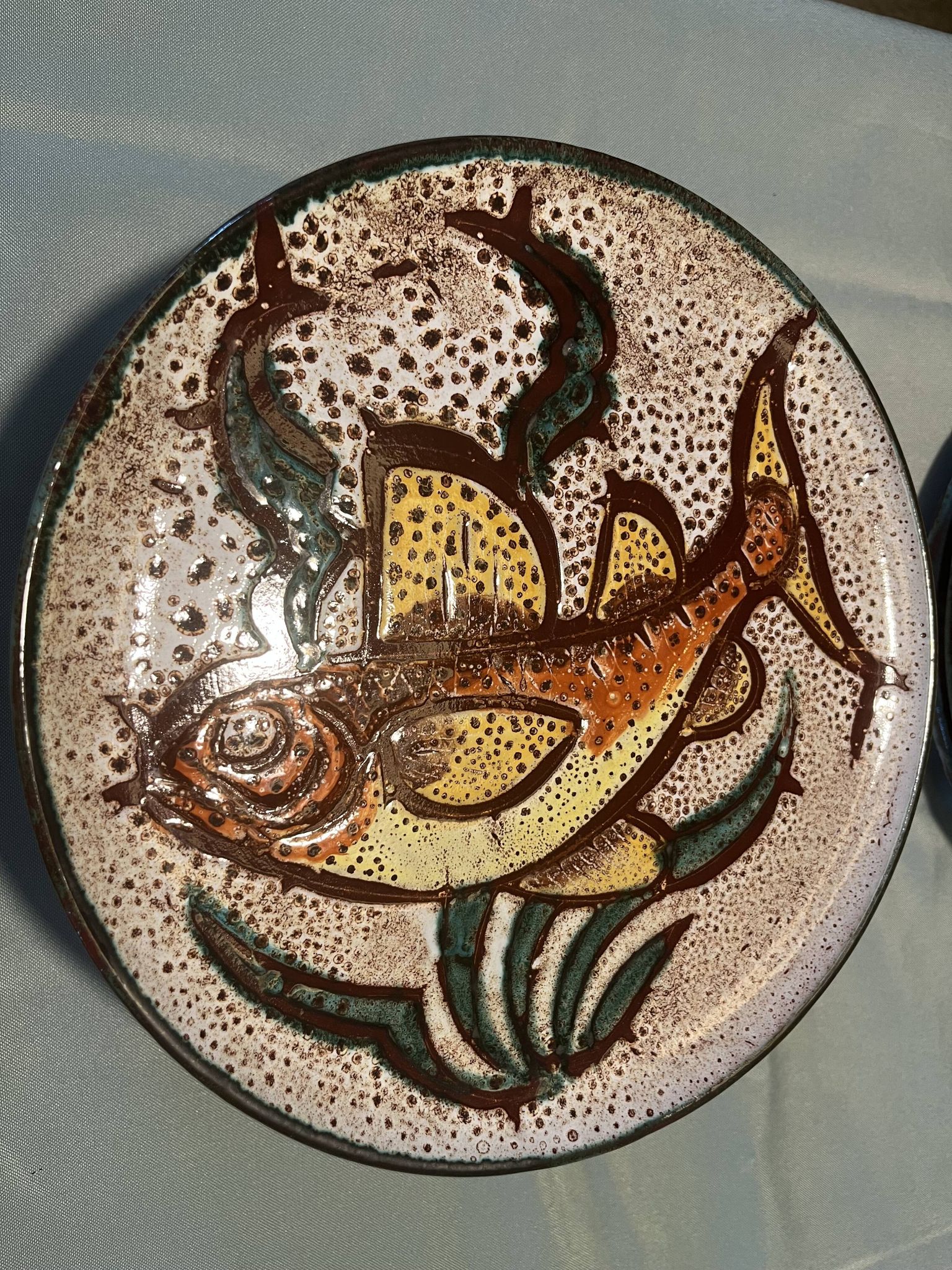 Service à poisson Vallauris plat + 12 assiettes