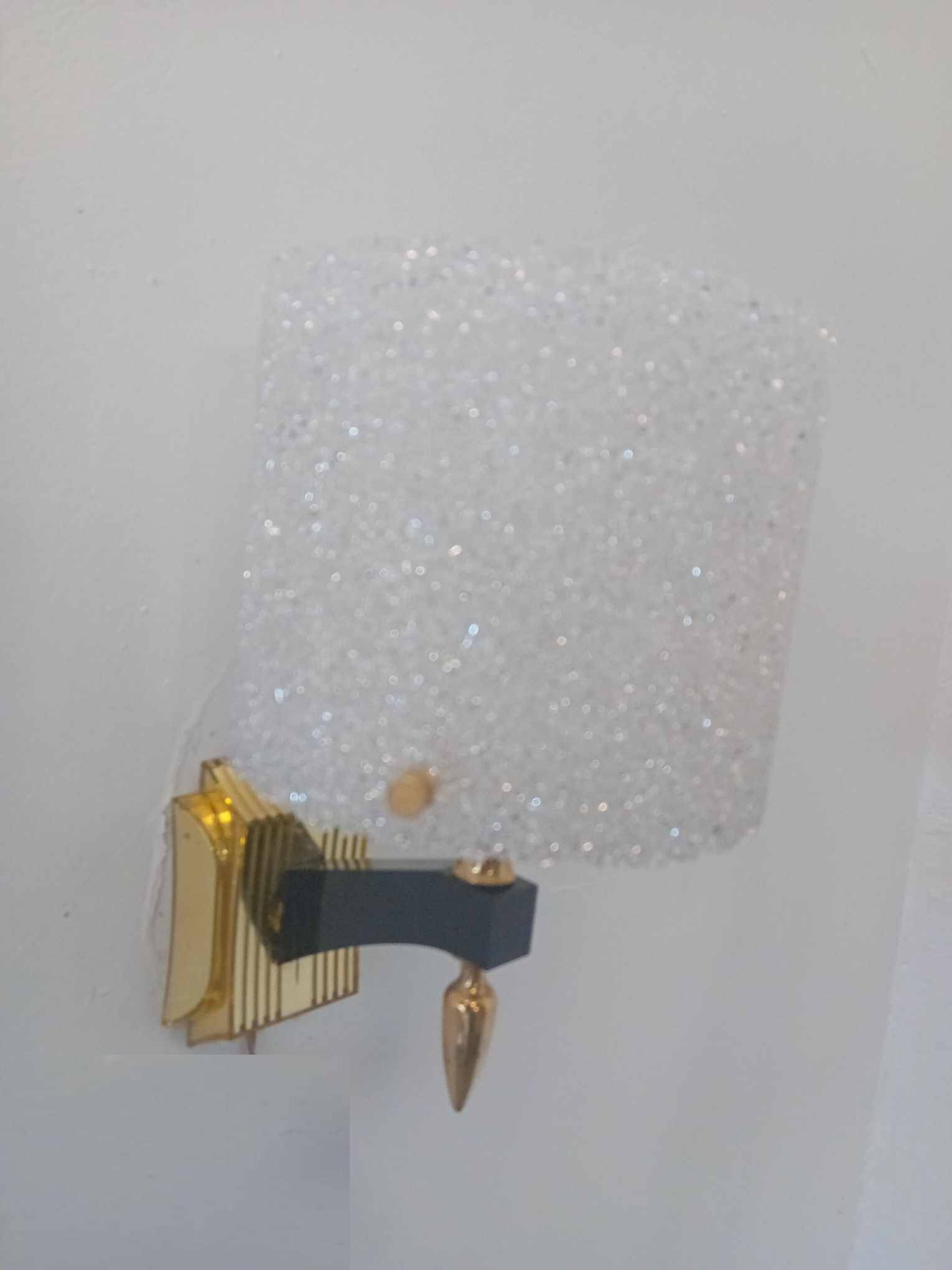 Pair of 1950/60 a wall lights with perspex lampshades