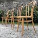 4 chaises bistrot vintage cannées