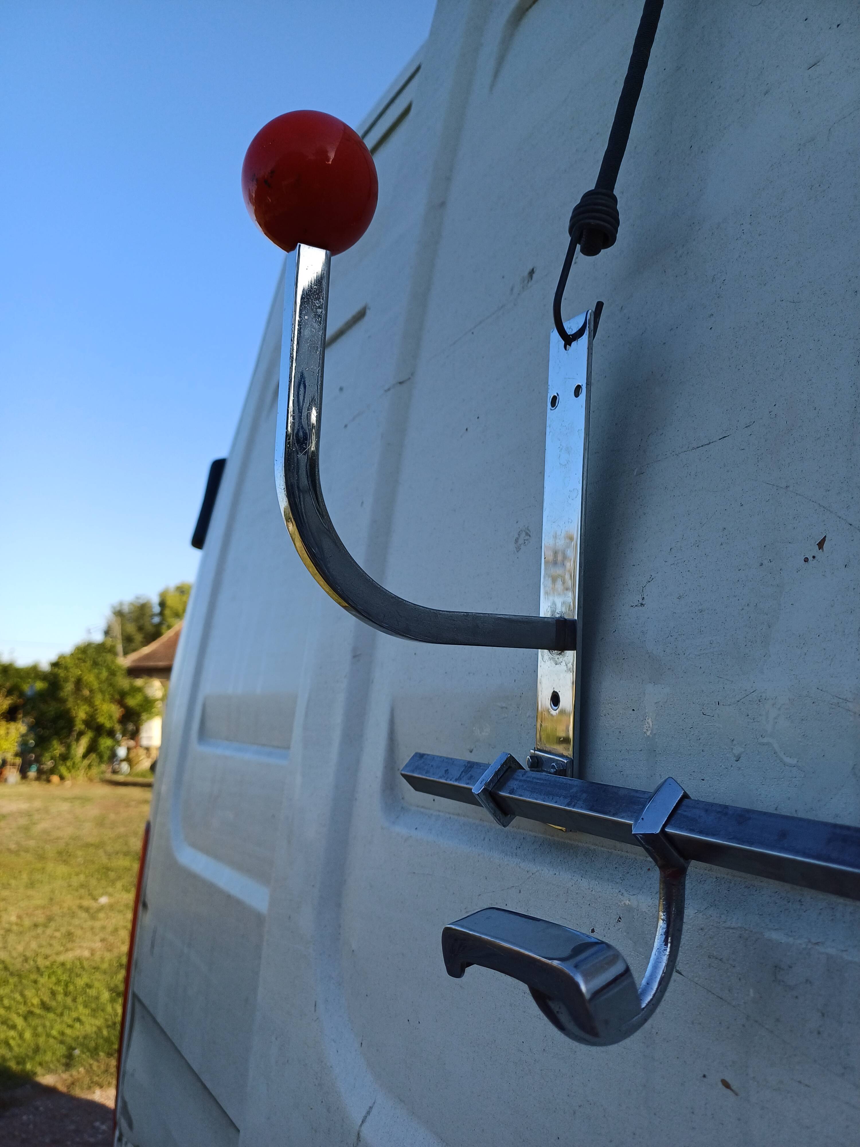 Vintage chrome coat rack and plastic balls