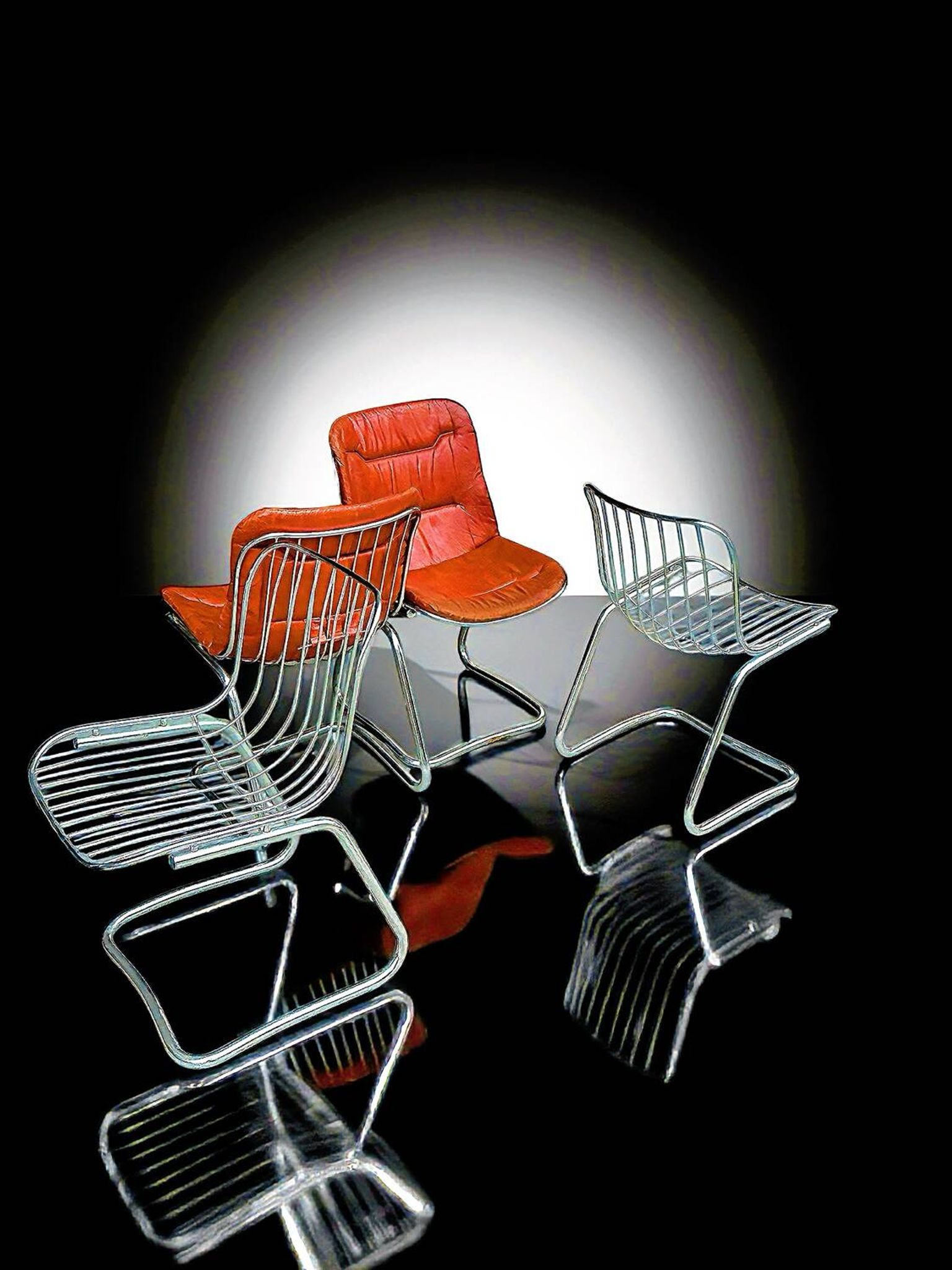 Chrome chair Gastone Rinaldi