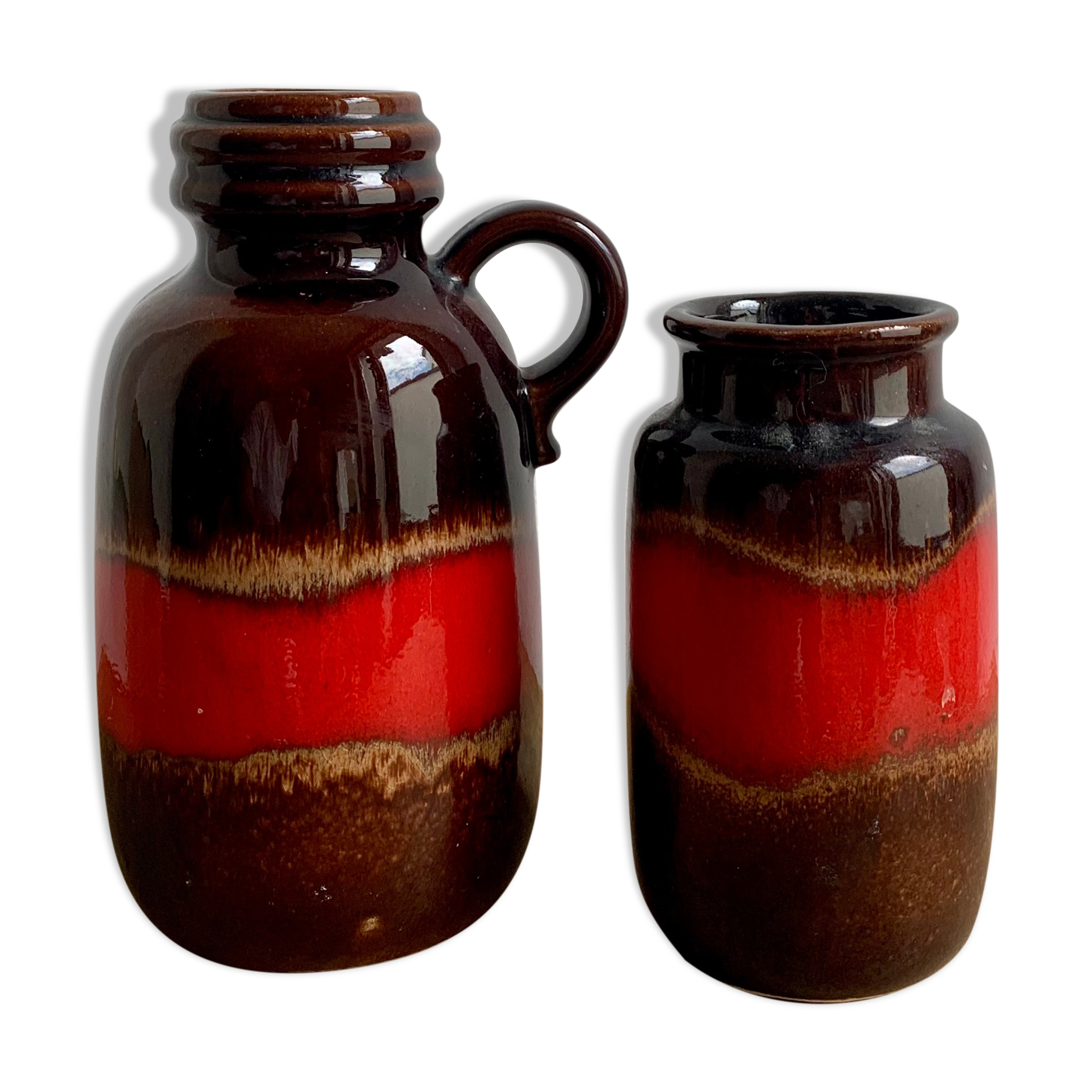 West Germany pottery vases, 1960