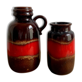 West Germany pottery vases, 1960