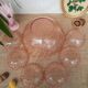 Set of salad bowls and 6 twisted glass bowls Rosaline Arcoroc vintage
