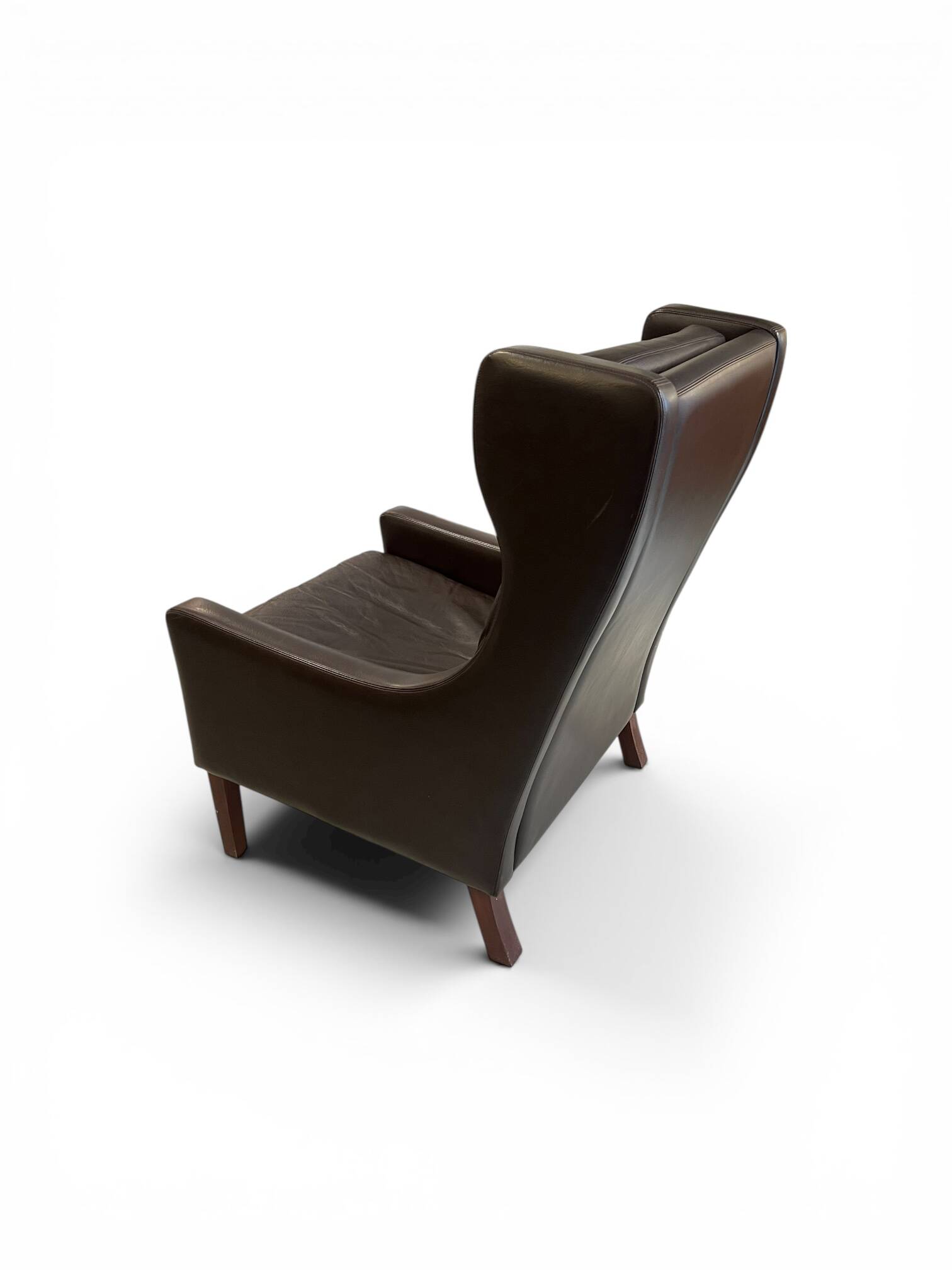 Leather wingback chair