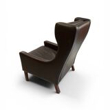 Leather wingback chair