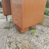 Desk and chair in blond oak 1950s/1960s