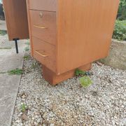 Bureau et sa chaise en chêne blond années 1950/1960