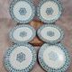 Set of 6 flat plates Badonviller – "oriental" model
