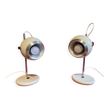 Pair of Eye-Ball lamps, "Aluminor", 1970s