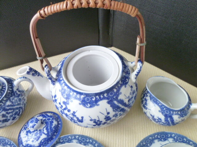 Japan porcelain tea set 6 people