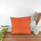 Sabra orange Berber cushion