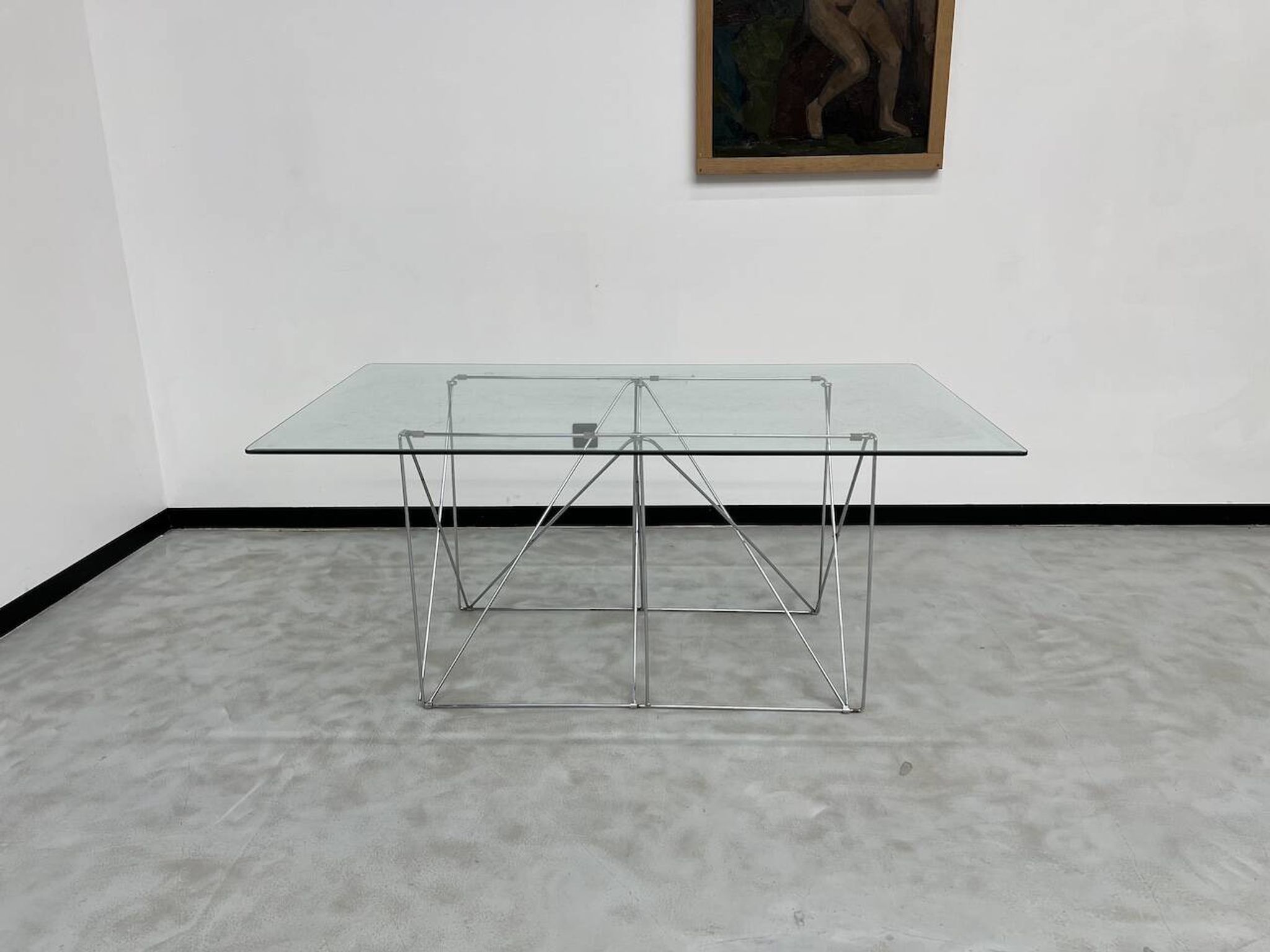 Dining table with folding base by Max Sauze Studio, France, 1970s