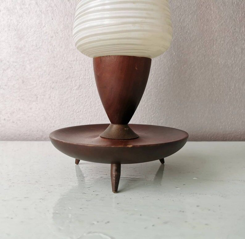 Table lamp tripod vintage Danish design, 1960