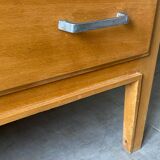 Vintage wooden chest of drawers from the 1950s