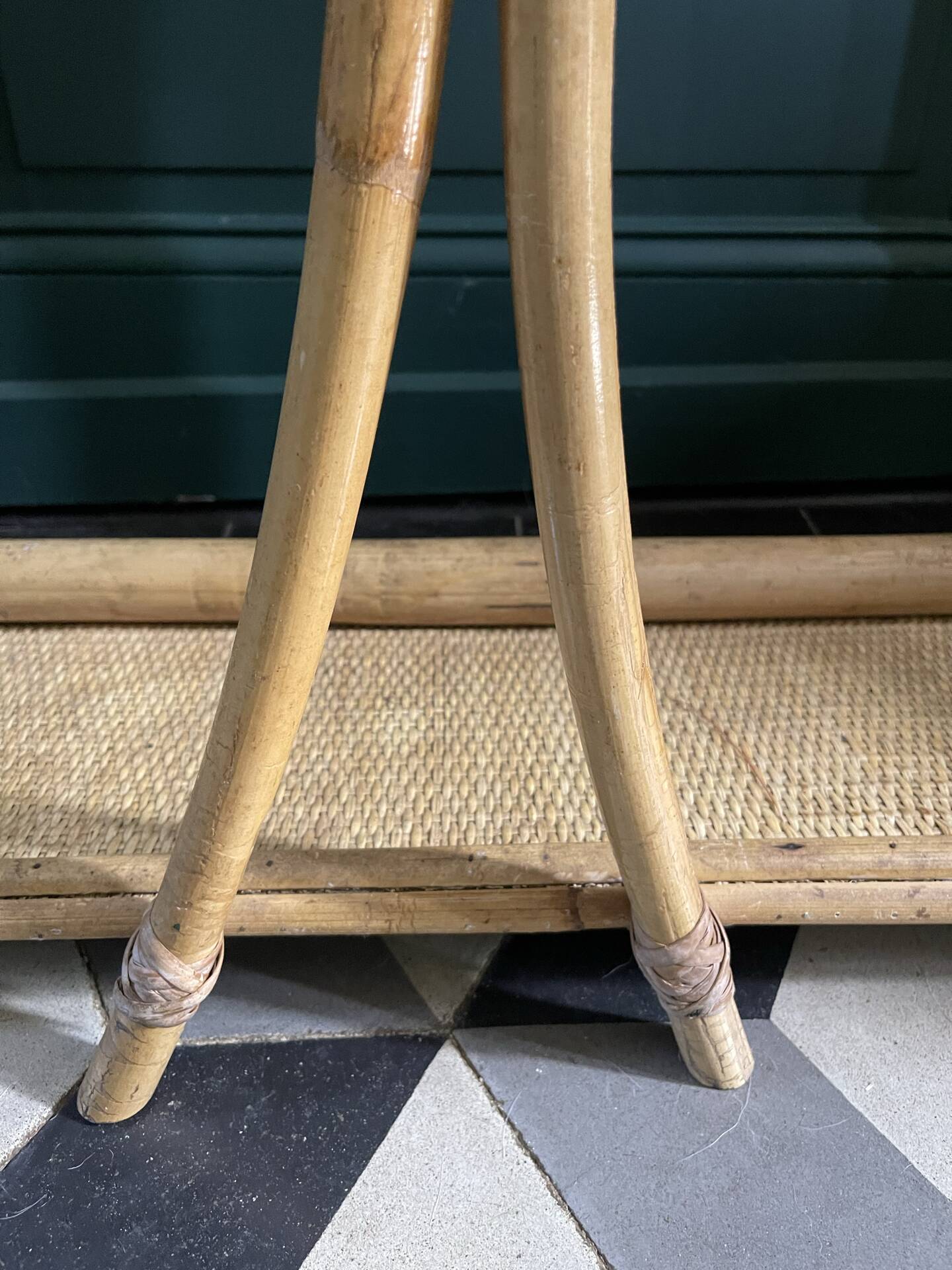 60s bamboo and rattan wardrobe