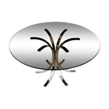 Smoked glass coffee table - Ø90cm