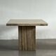 Set of Two Mid-Century Modern Side Tables in Travertine, Urban Wabi Style, Pair