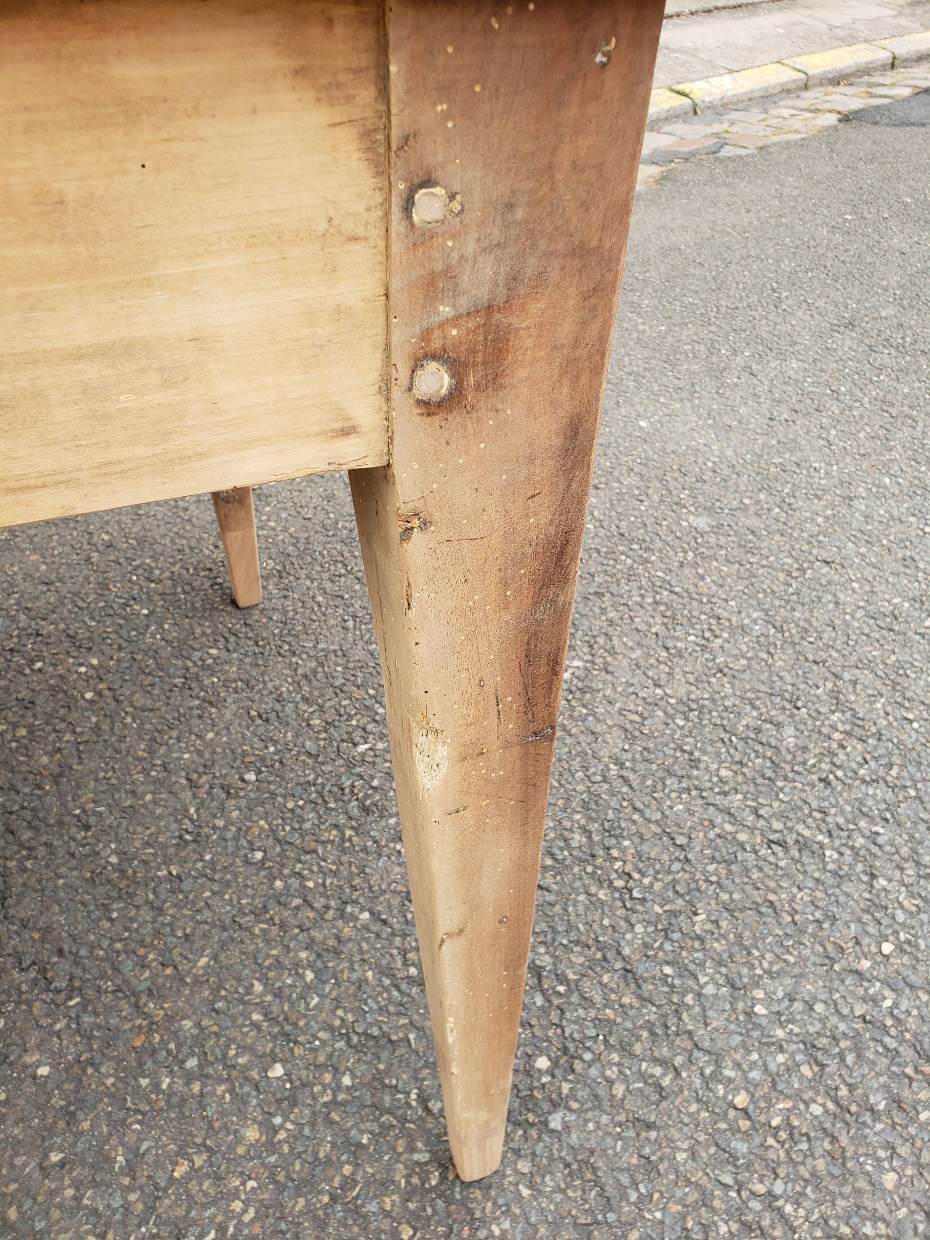 Farm table 2 poplar and chestnut drawers