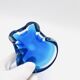 Vide-Poche Murano Sommerso Dégradé Bleu Polylobé 12cm 512g Design