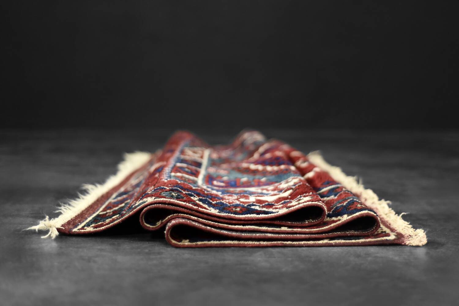 Vintage Red Hand-Woven Oriental Afghan Rug, 1970s