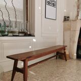 Banc pieds compas en chêne massif