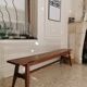 Solid oak compass foot bench