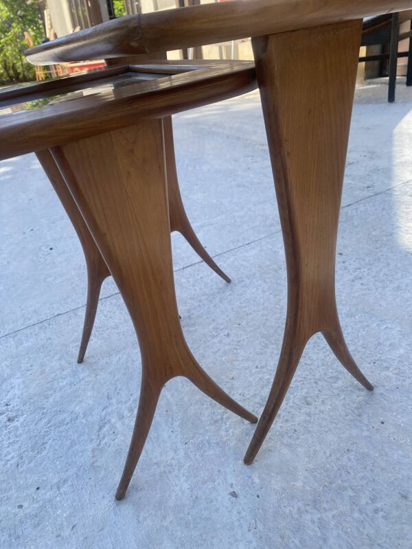 2 tables gigognes Raphael Raffel - années 60