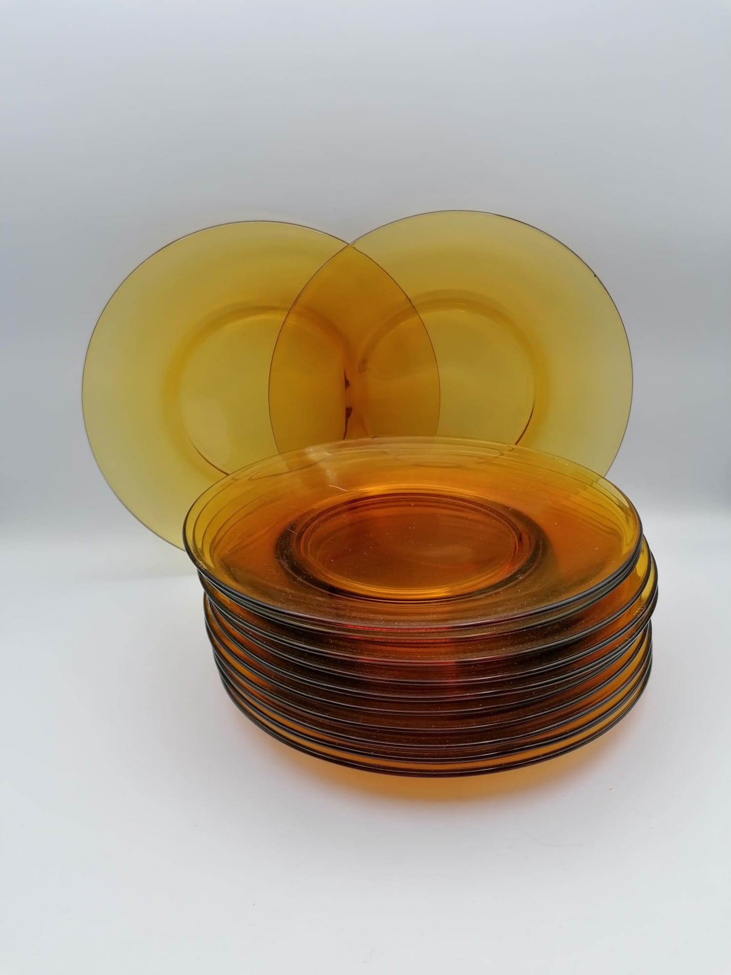 Vintage yellow plates