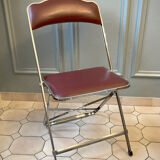 4 vintage folding chairs in chrome