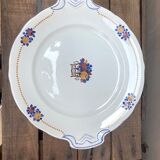 Earthenware dish decorated with Villeroy and Boch fruits