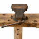 French carpenter's workbench made of solid beech, early 20th century.